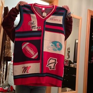 Queen of Sparkles Ole Misss sweater dress sleeveless NWT small. Football